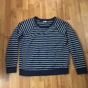 Navy and White stripes crew neck, brand: Old Navy, size: Large.